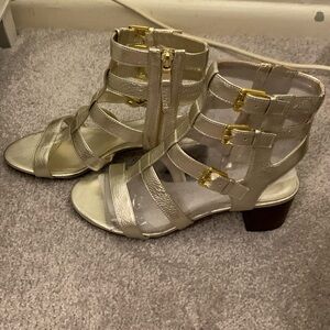 Lauren Ralph Lauren gold gladiator sandals, brand new